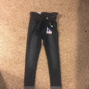 Paper bag waist jeans